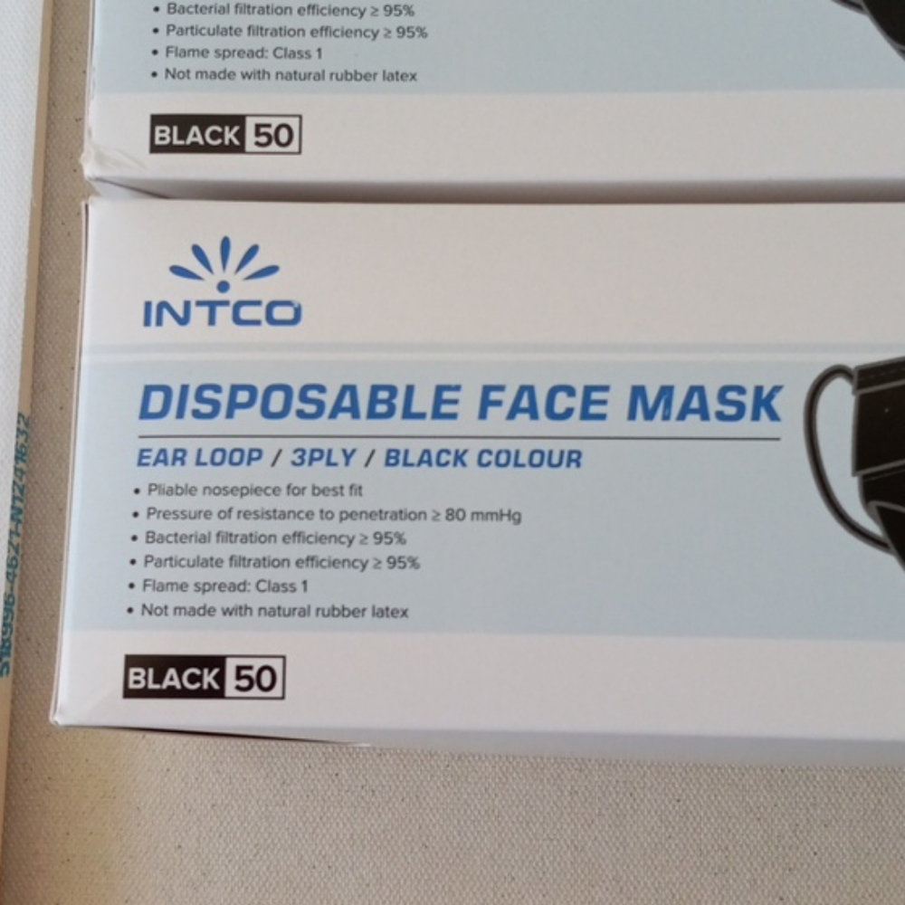 Disposable Face Mask Black - Picture 2 of 5